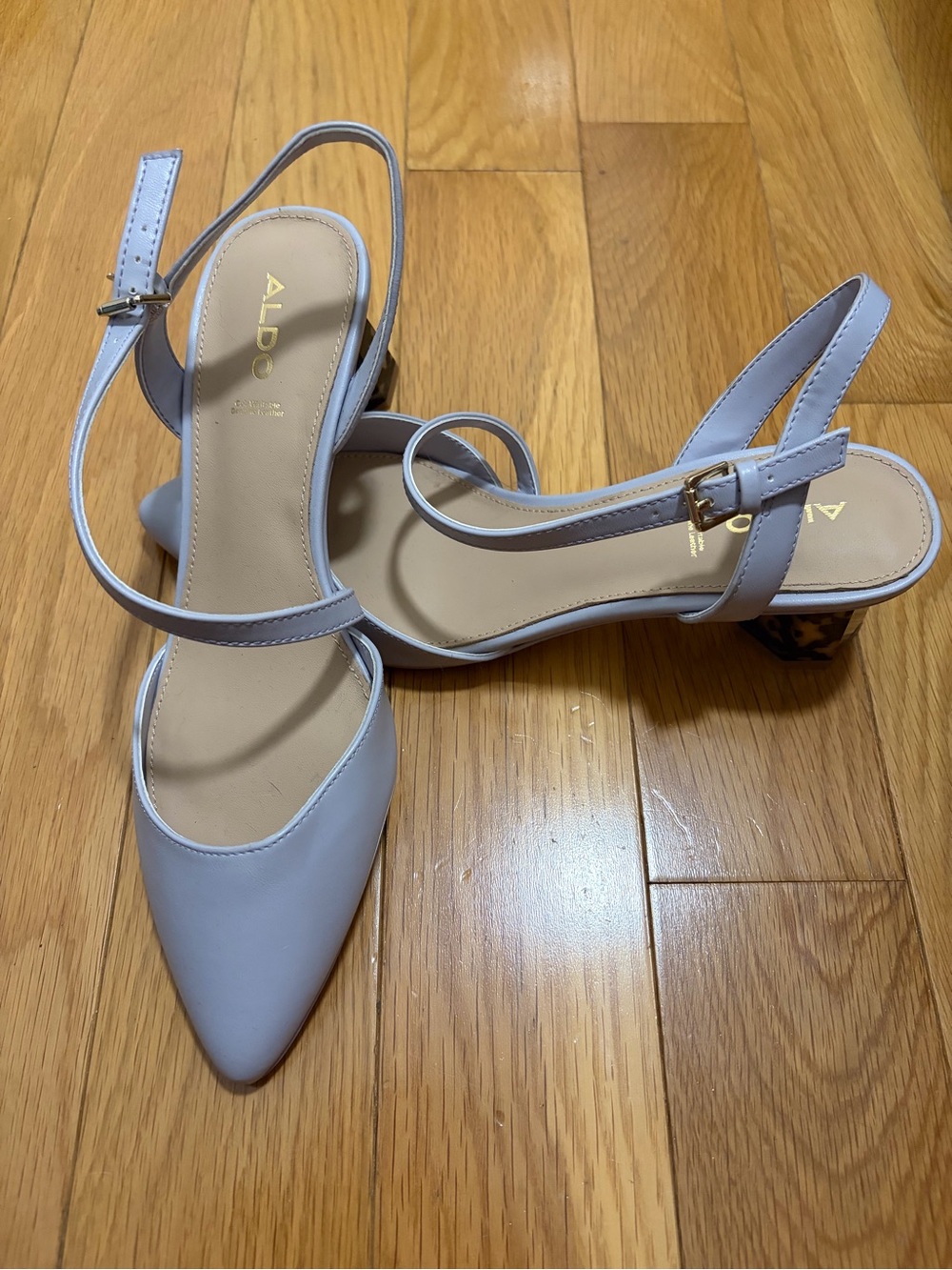 ALDO Lilac Pointed Toe Slingback Heels